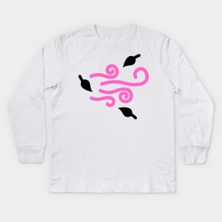 pink black texture design Kids Long Sleeve T-Shirt